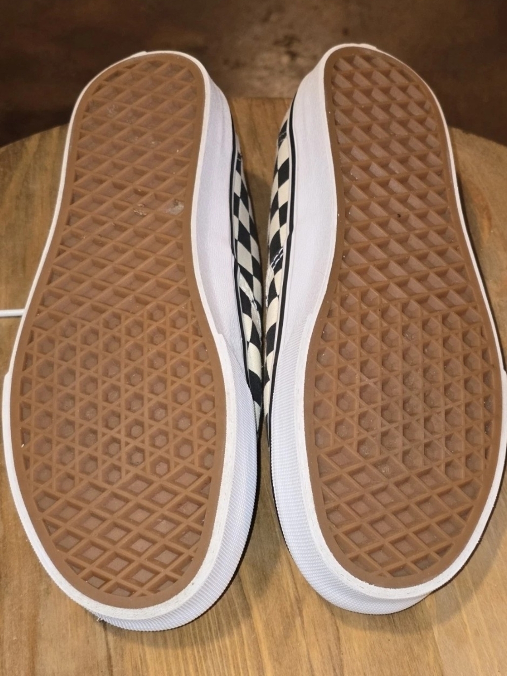 VANS Authentic Iconic Checkerboard Black & White Canvas Sneakers M6 W7.5 - Picture 7 of 8